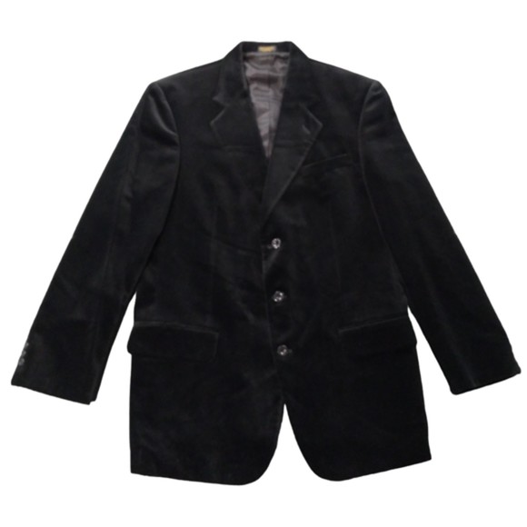 Stacy Adams Men's Cotton Velvety Soft Black 3 Button Blazer Sport Coat Sz 44R - Picture 2 of 10